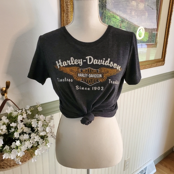 Harley Davidson women's tee shirt grey large - Picture 7 of 13